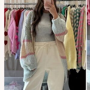 Pastel Striped Women's Cardigan